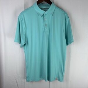 St. Bernard Mens Large Polo Golf S/S‎ Shirt Performance Saint Bernard Turquoise